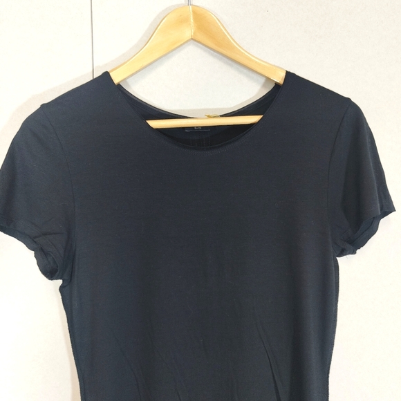 Alice and Olivia Black Base Layer T-Shirt Dress Size M Medium UK 8 10 Minimalist - Picture 3 of 9